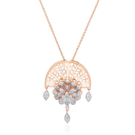 Artistic Floral diamond pendant