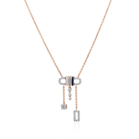 Mesmerizing Dangling Diamond Lariat Necklace