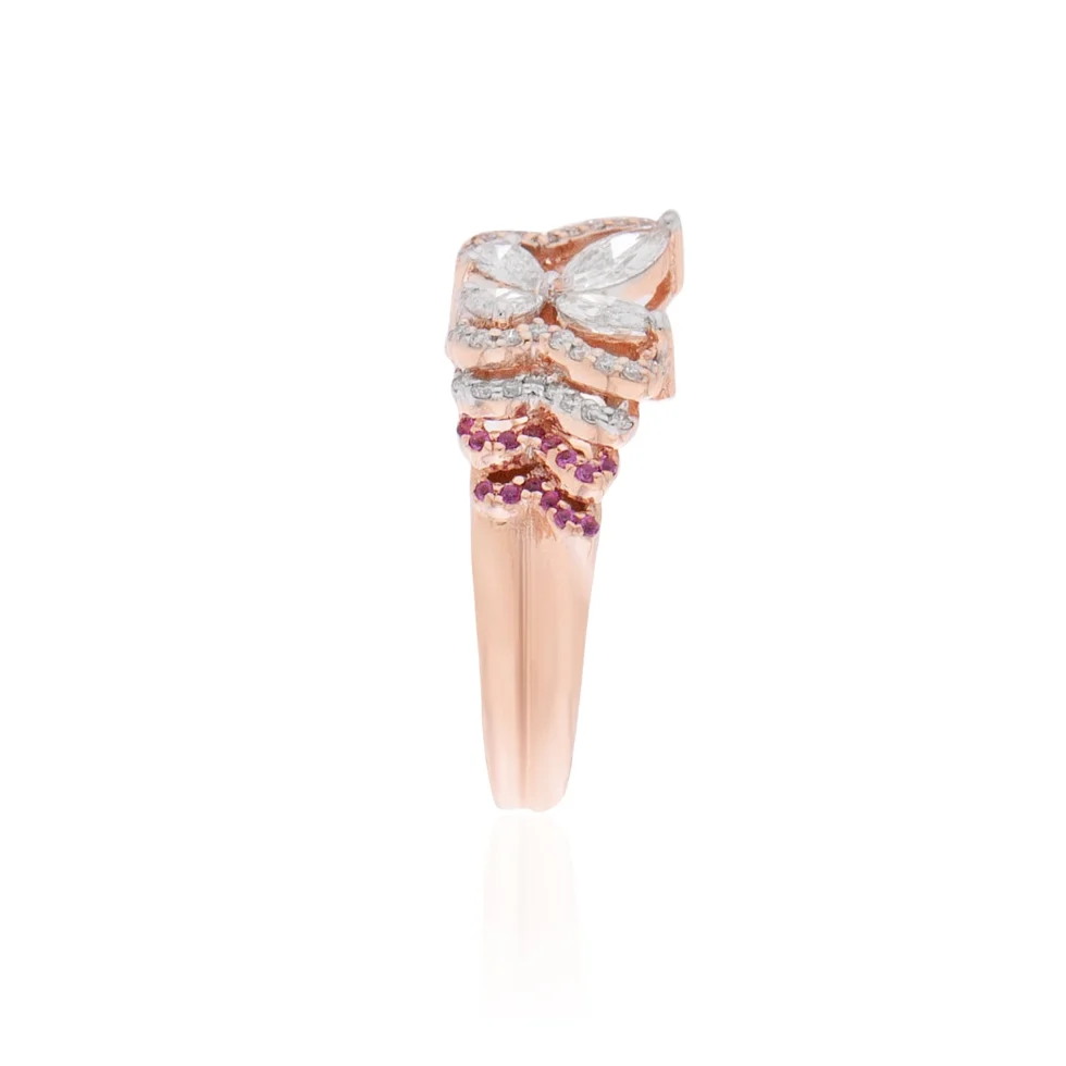 Charm Of A Sparkling Butterfly Diamond Ring
