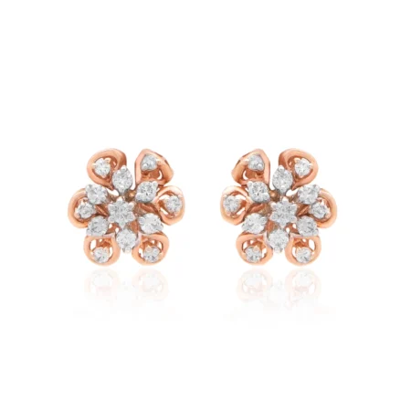Flawless Floral Diamond Stud Earrings With Modern Appeal