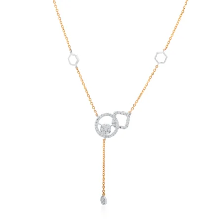 The Honeycomb Latest Diamond Lariat Necklace