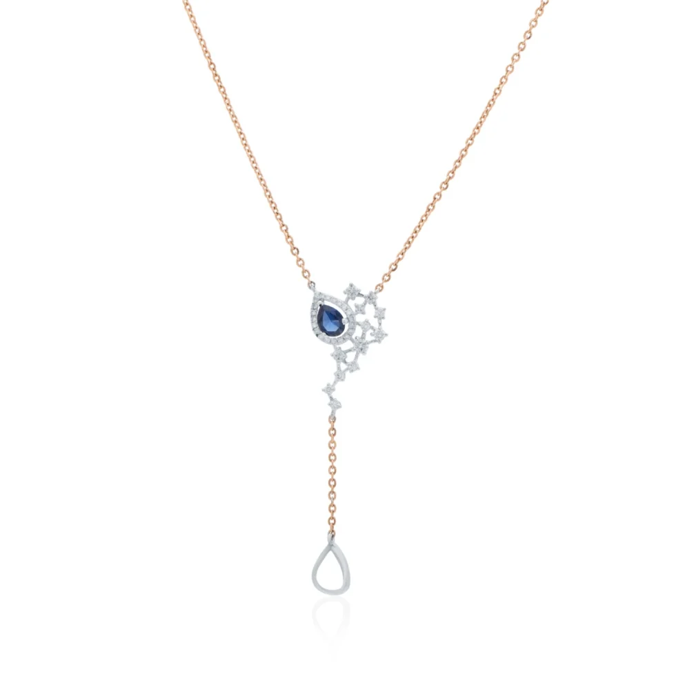 Trendy Minimalistic Diamond Lariat Necklace with chain 1 Trendy Minimalistic Diamond Lariat Necklace with chain