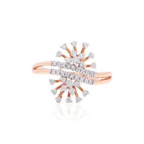 Eyes Of The Forest Rose Gold Diamond Ring