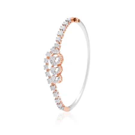 Bold Sharp Gussets Gold and Diamond Bracelet