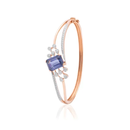 Elegant Sapphire Gemstone and Diamond Latest Design gold Bracelet