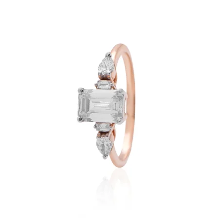 Elegant Lady Solitaire Diamond Ring (Solitaire Prices Separate)