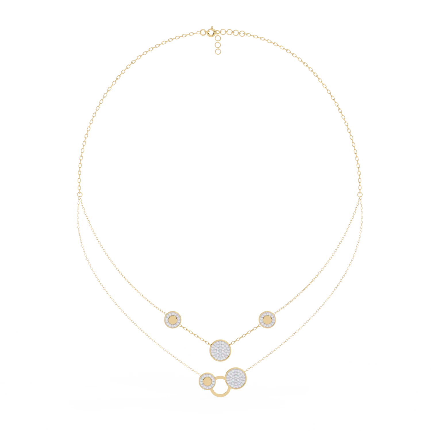 Circle Charm Necklace 1 Circle Charm Necklace