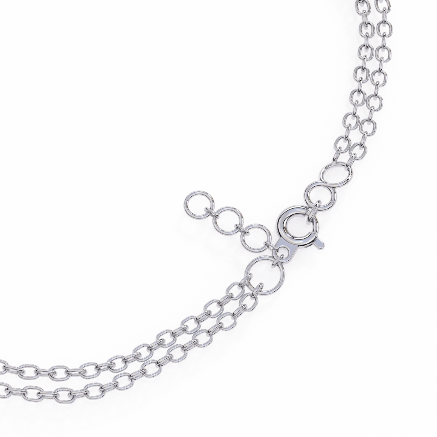 Double Chain Bracelet With Embellished Links