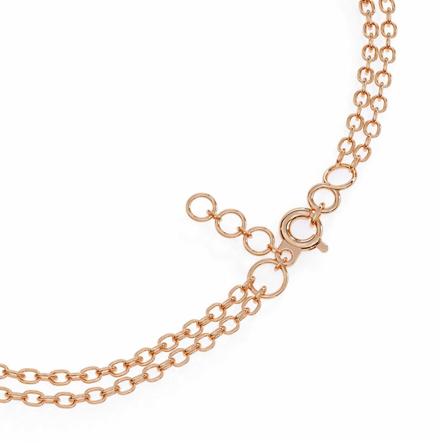Double Chain Bracelet With Embellished Links