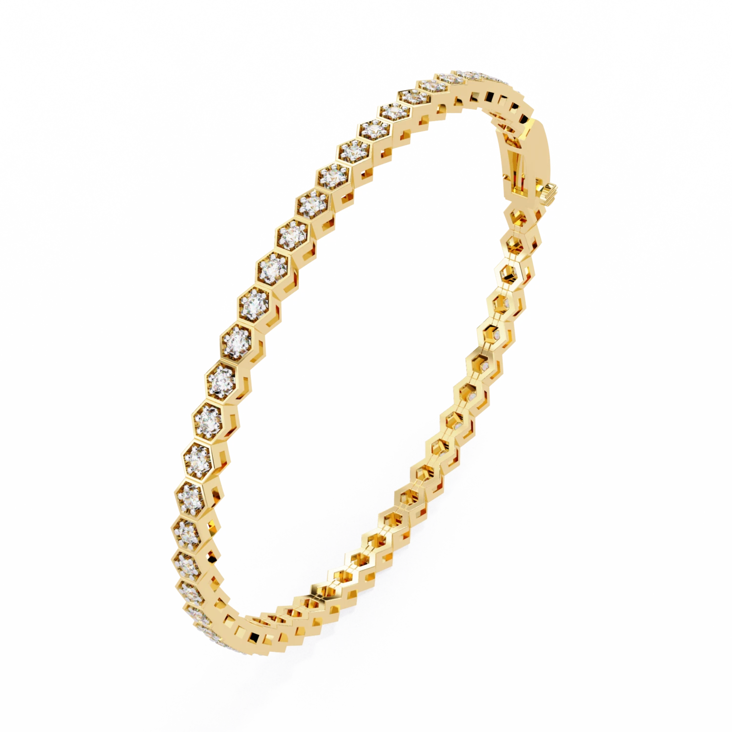 Hexagon Tennis Bracelet