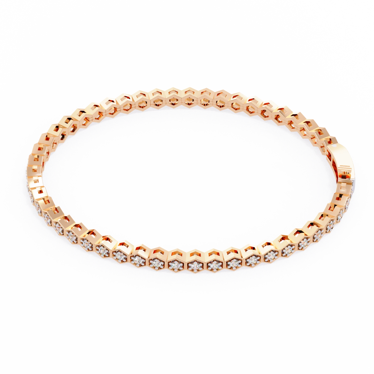 Hexagon Tennis Bracelet