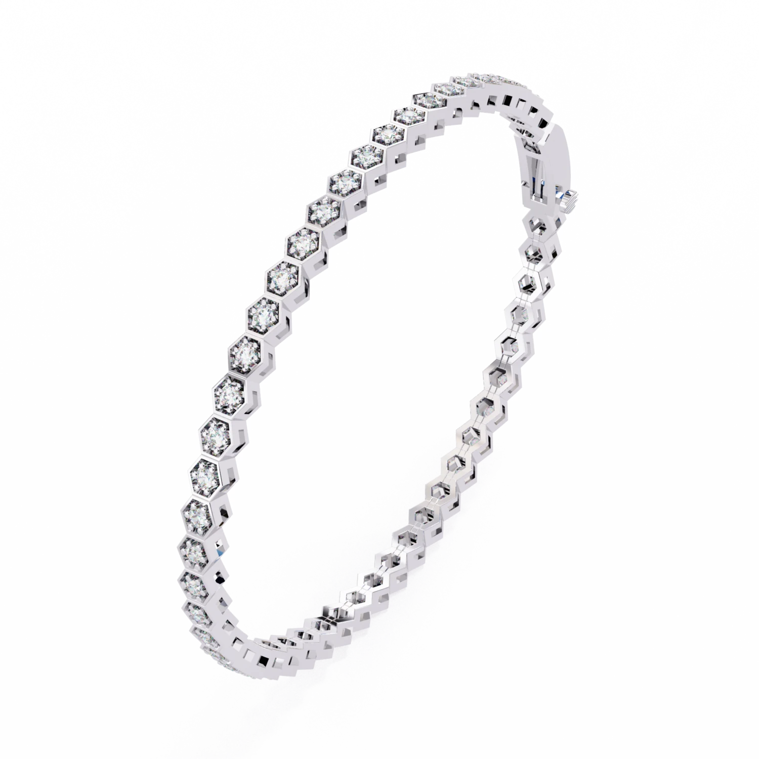 Hexagon Tennis Bracelet