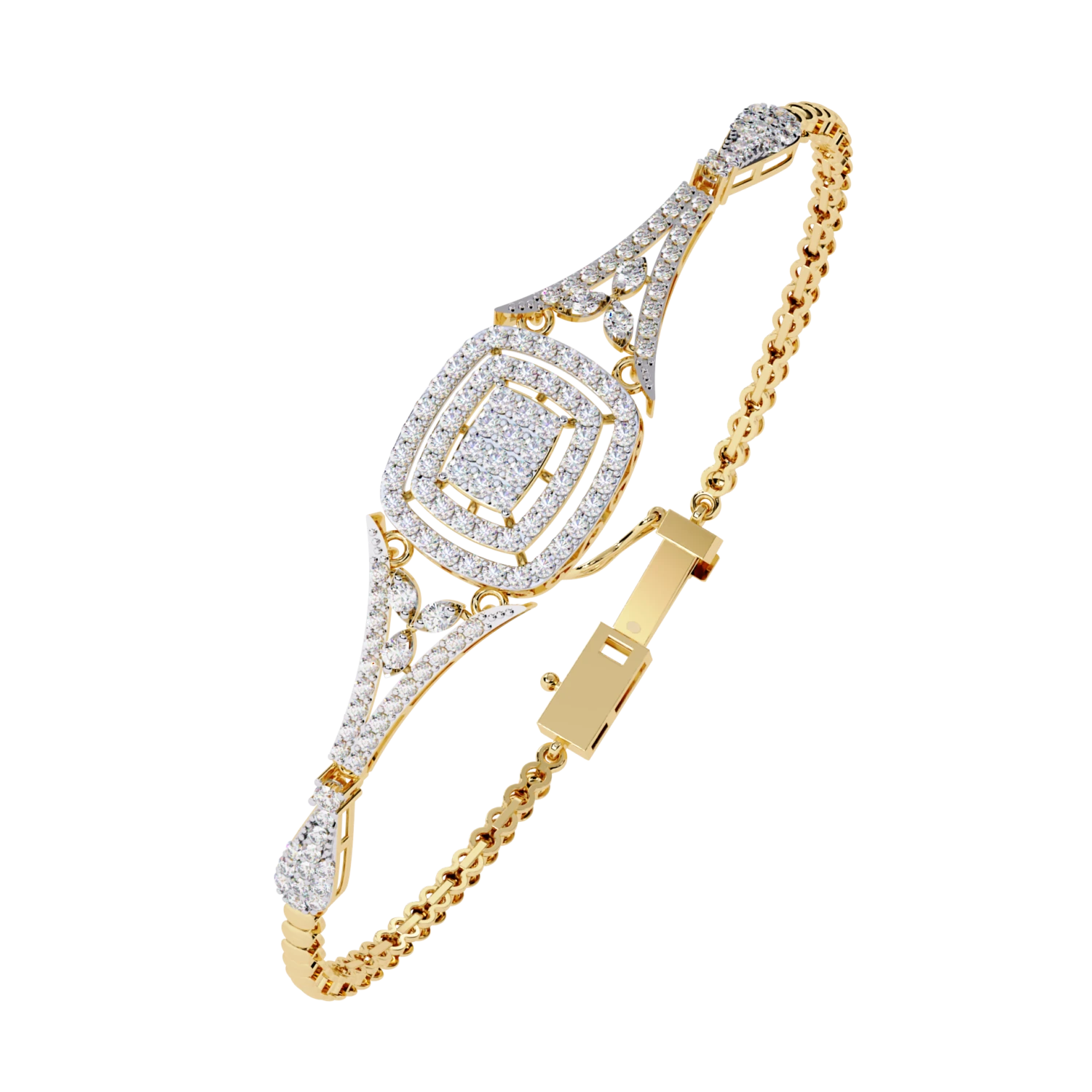 Radiant Diamond Embrace Bracelet
