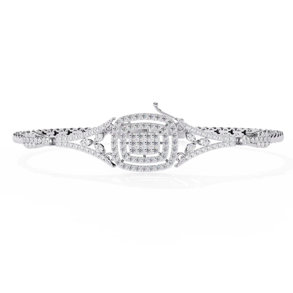 Radiant Diamond Embrace Bracelet