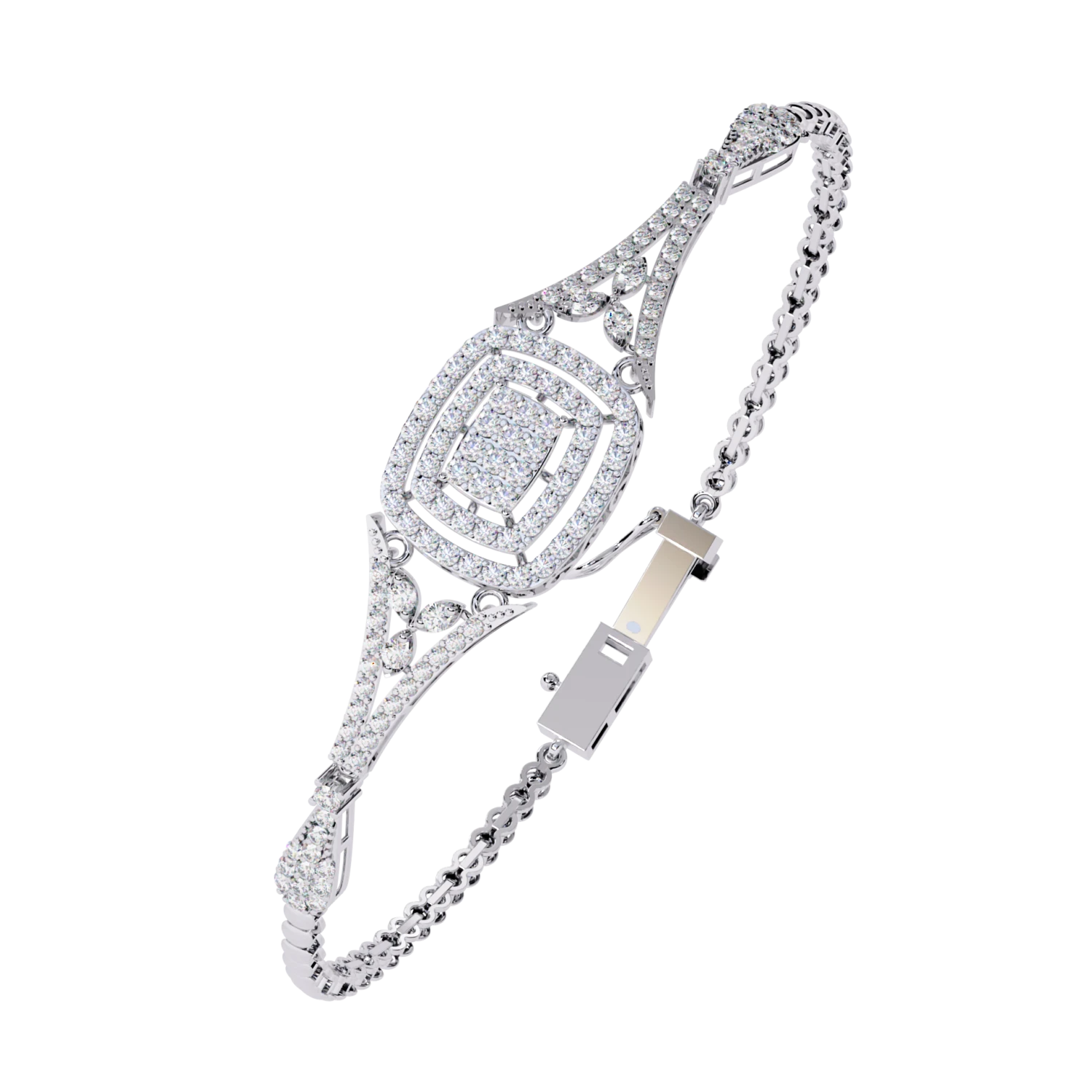 Radiant Diamond Embrace Bracelet