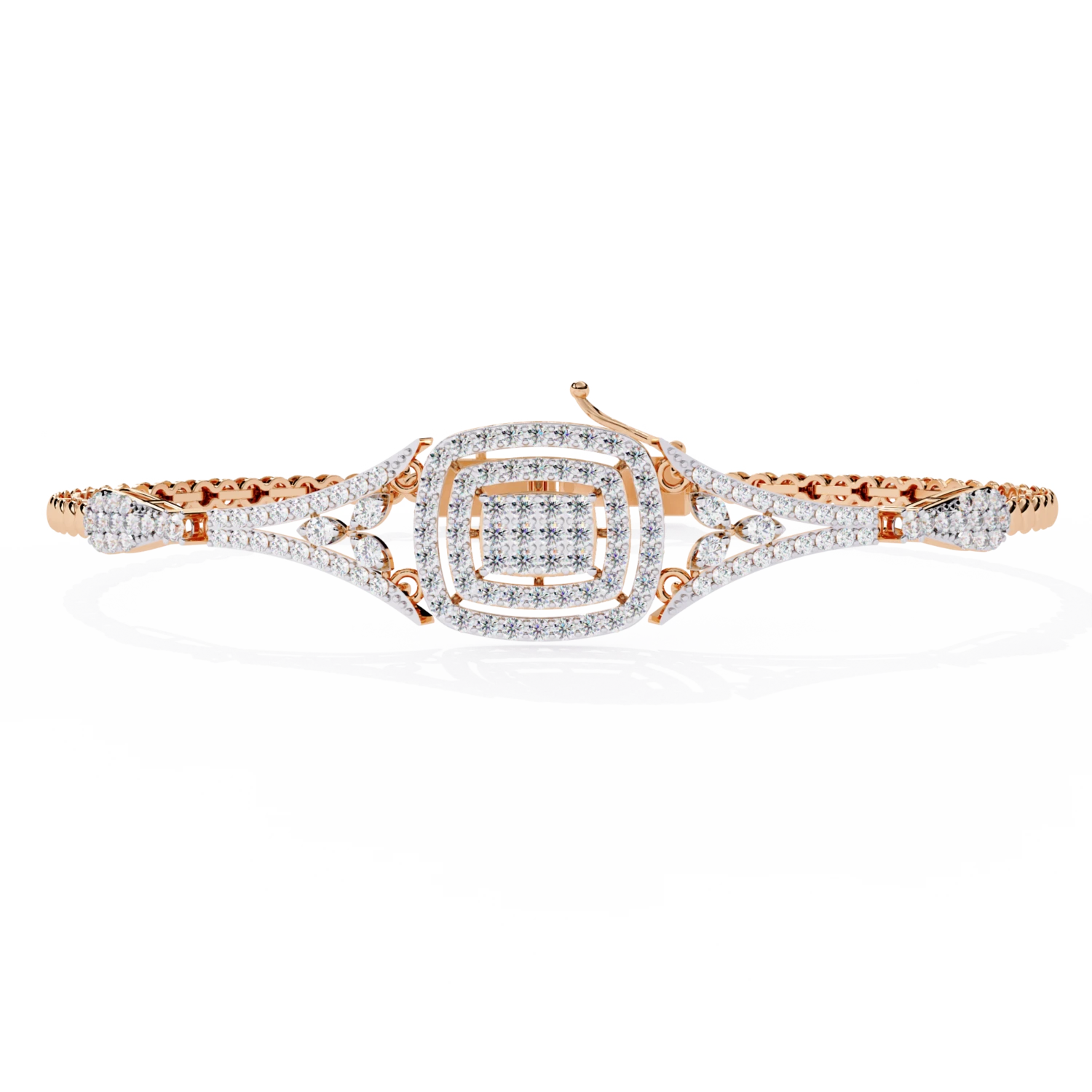 Radiant Diamond Embrace Bracelet