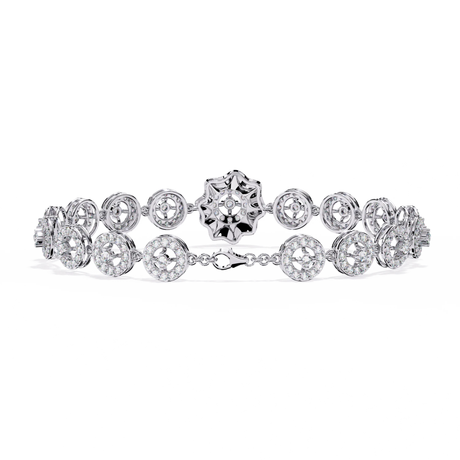 Geometric Disc Link Bracelet