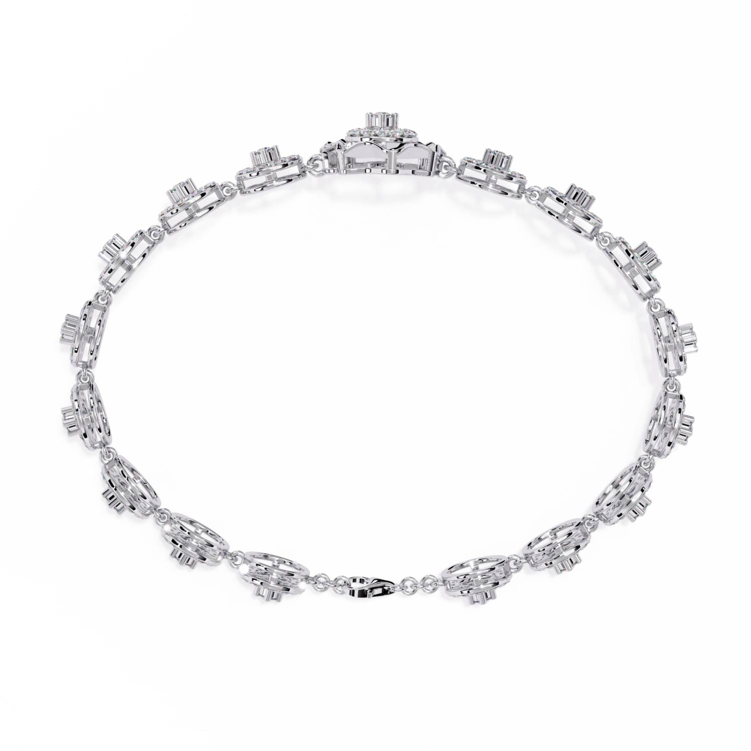 Geometric Disc Link Bracelet