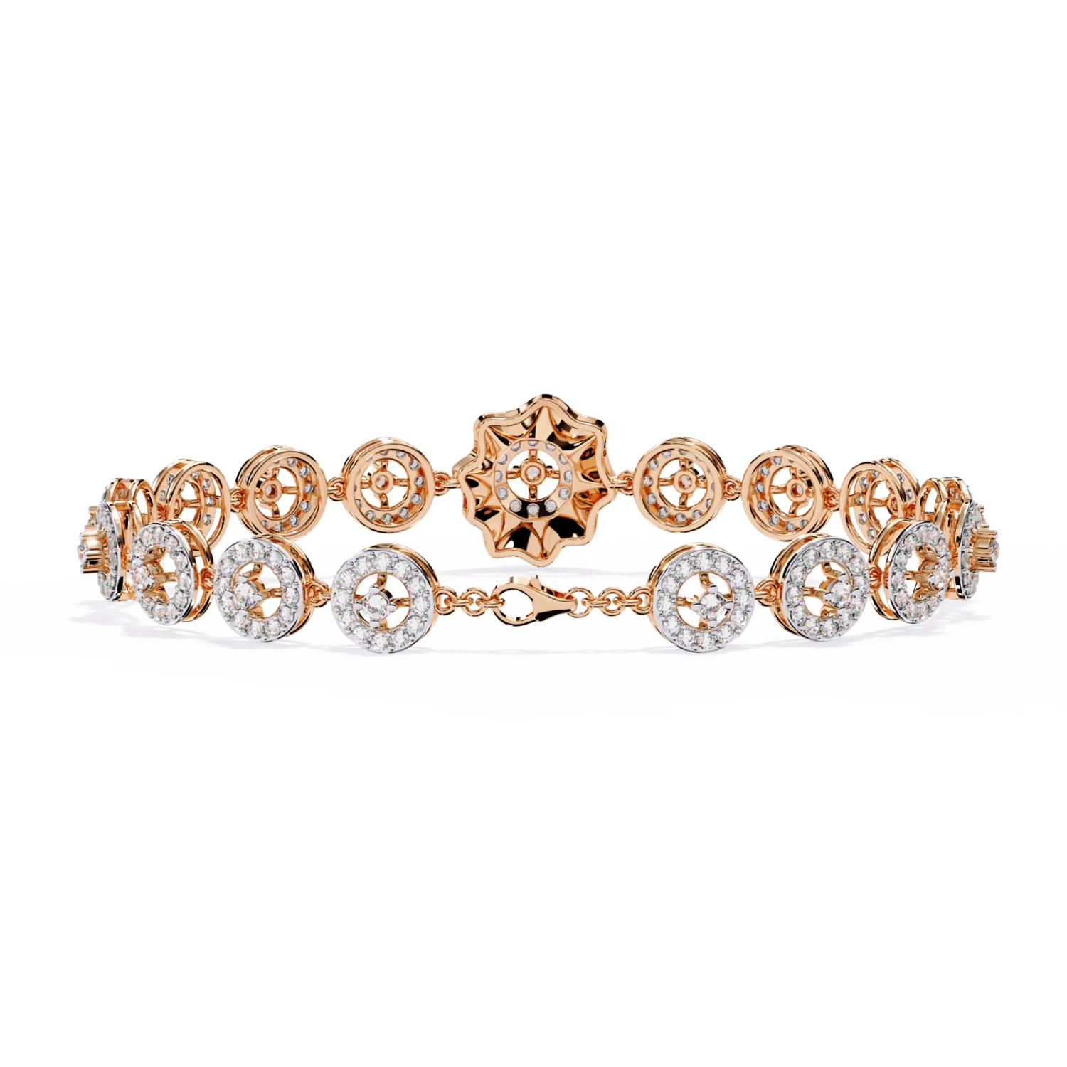 Geometric Disc Link Bracelet