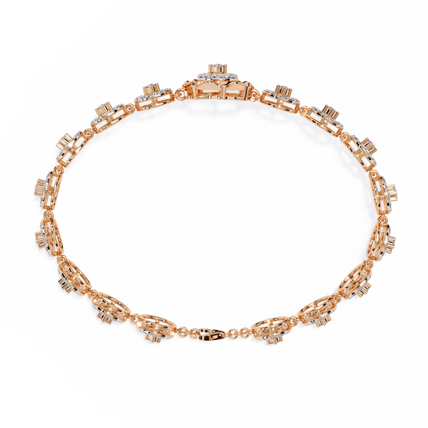 Geometric Disc Link Bracelet