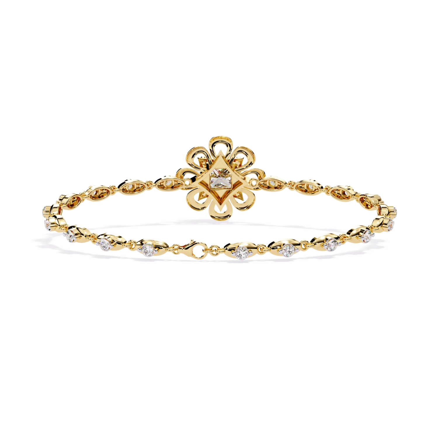 Princess Floral Diamond Bracelet