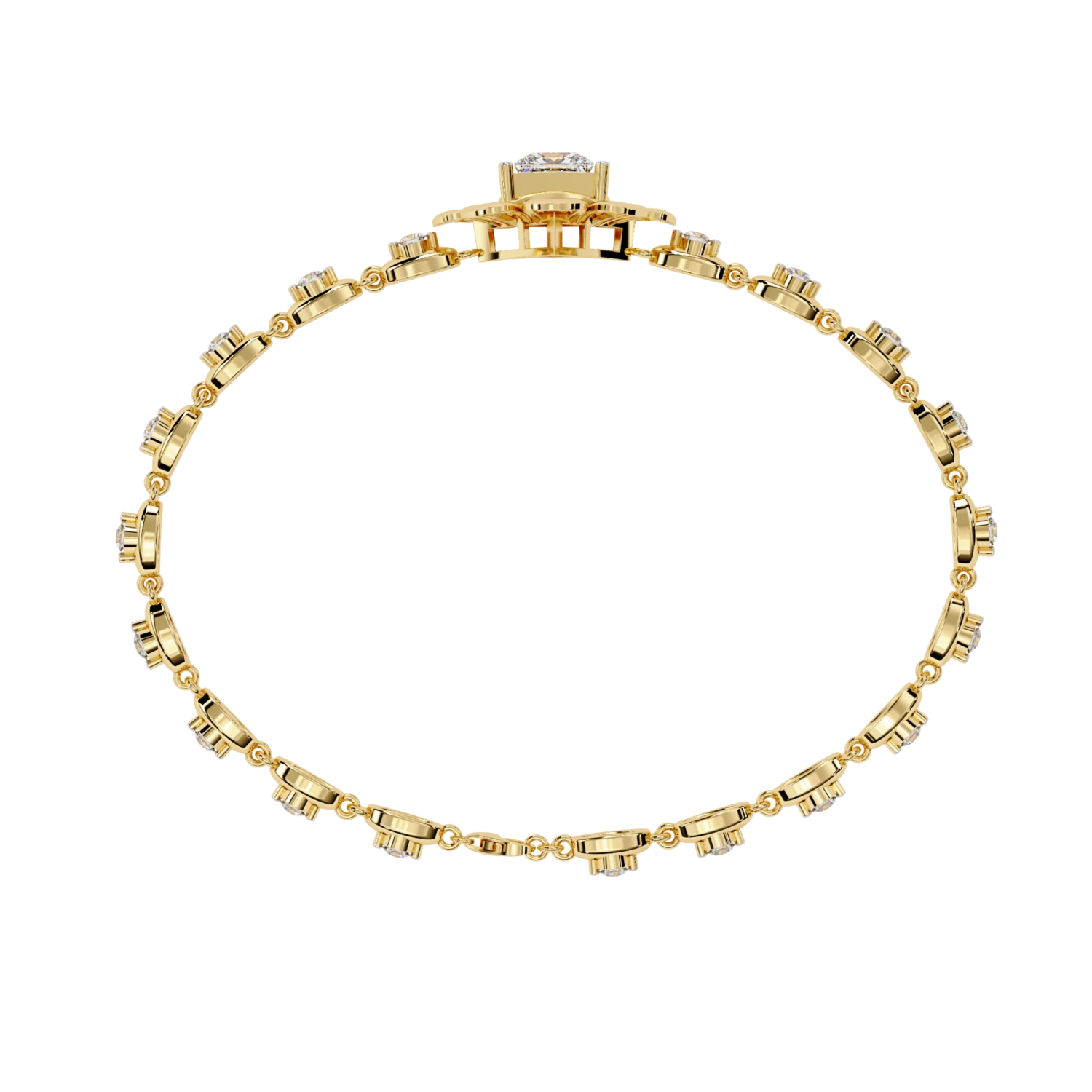 Princess Floral Diamond Bracelet