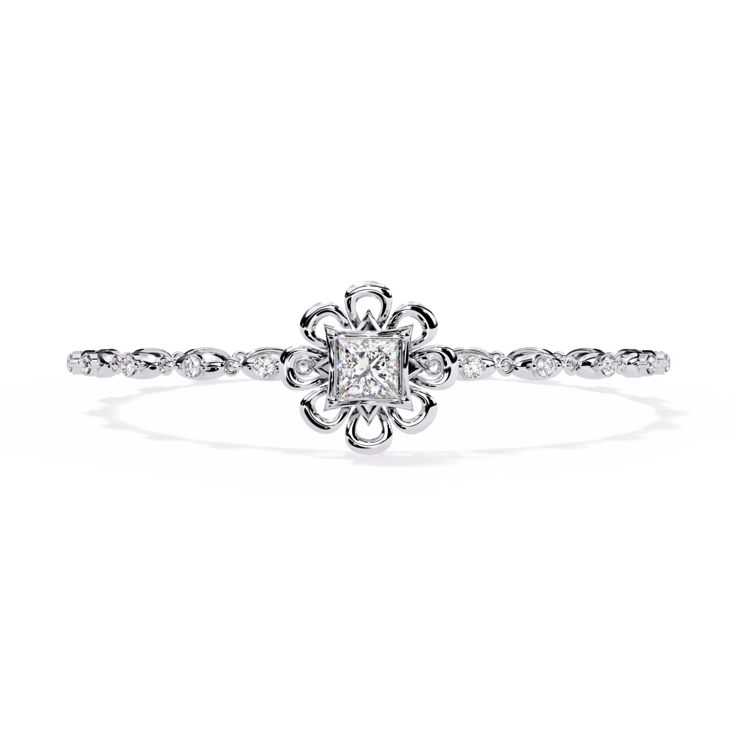 Princess Floral Diamond Bracelet
