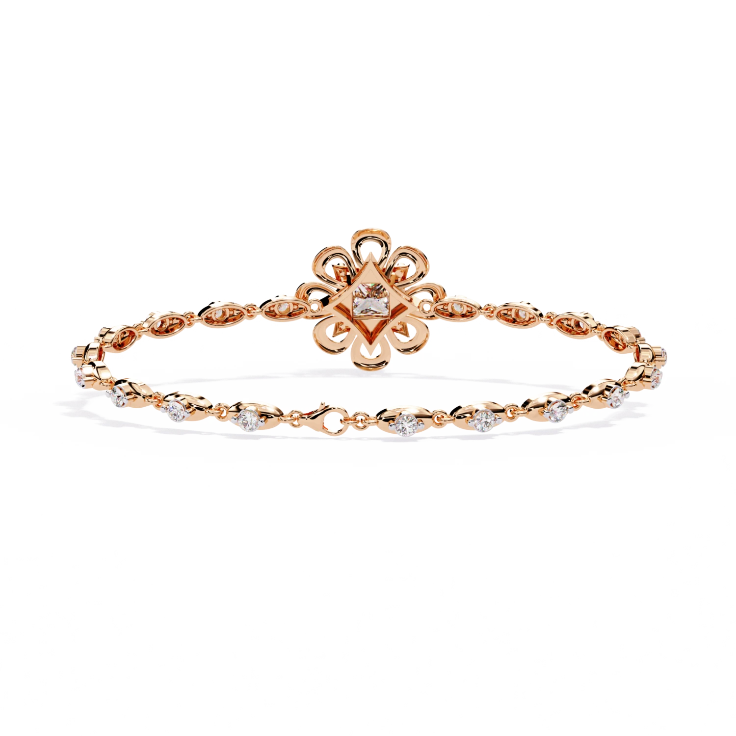 Princess Floral Diamond Bracelet