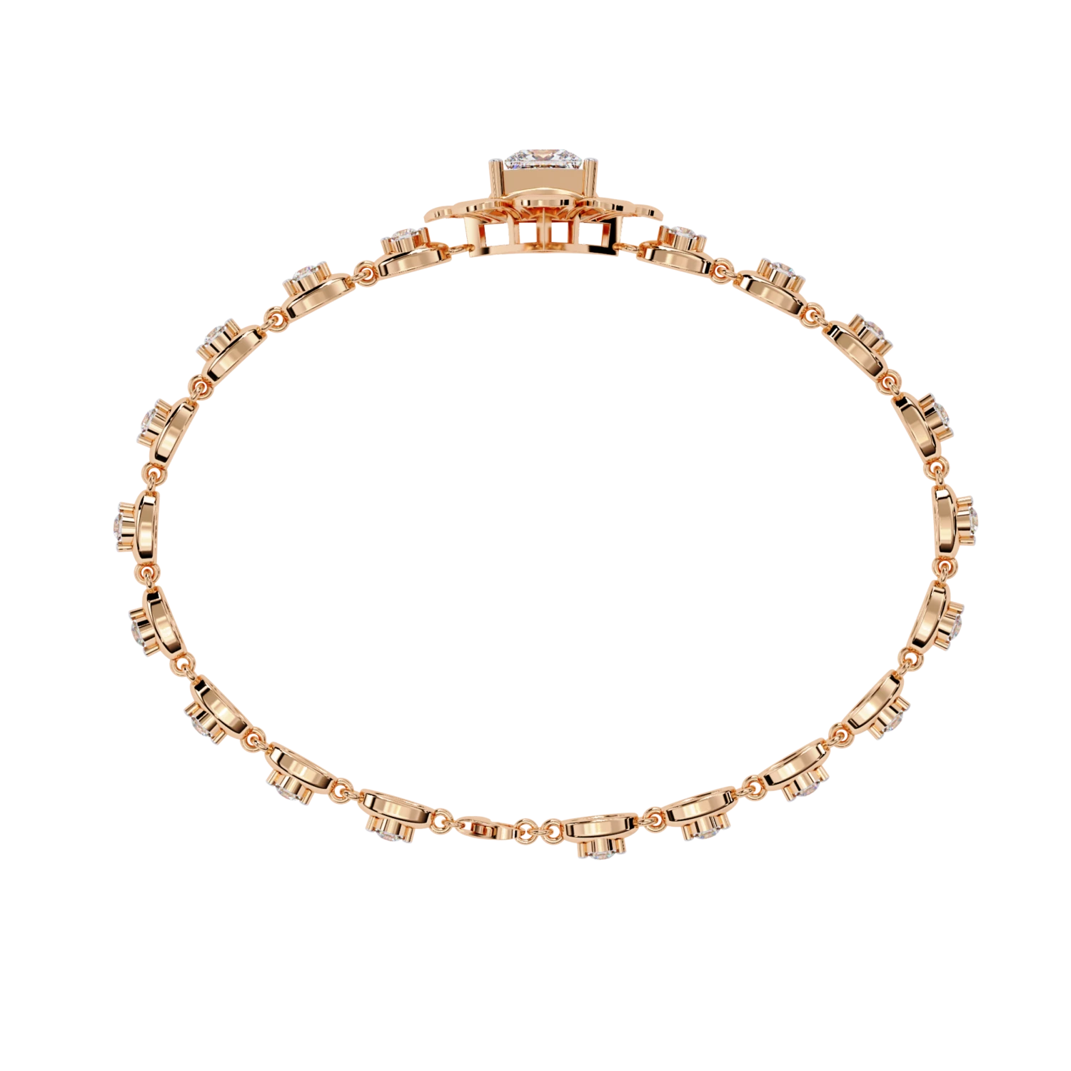 Princess Floral Diamond Bracelet