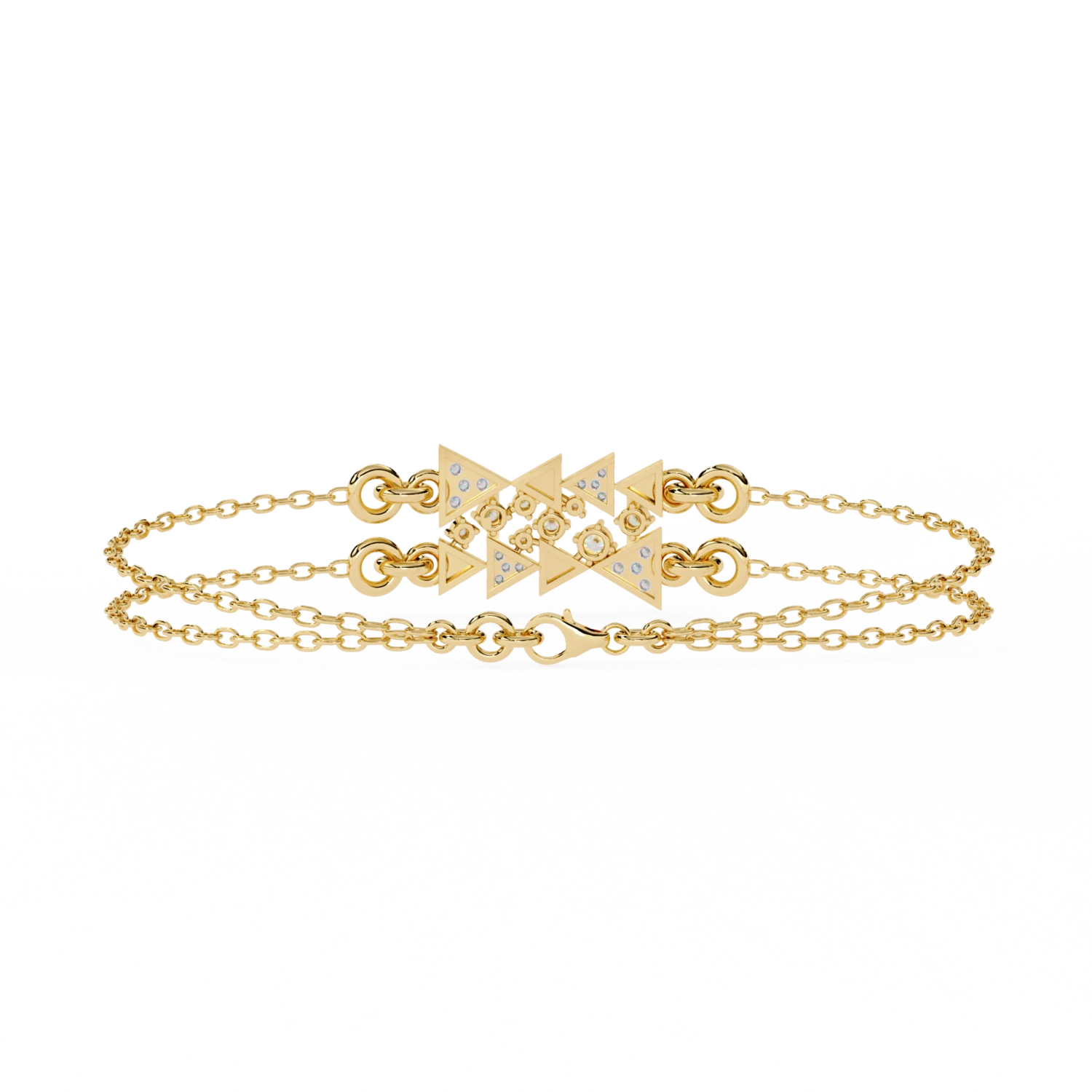 Interlocked Triangle Bracelet