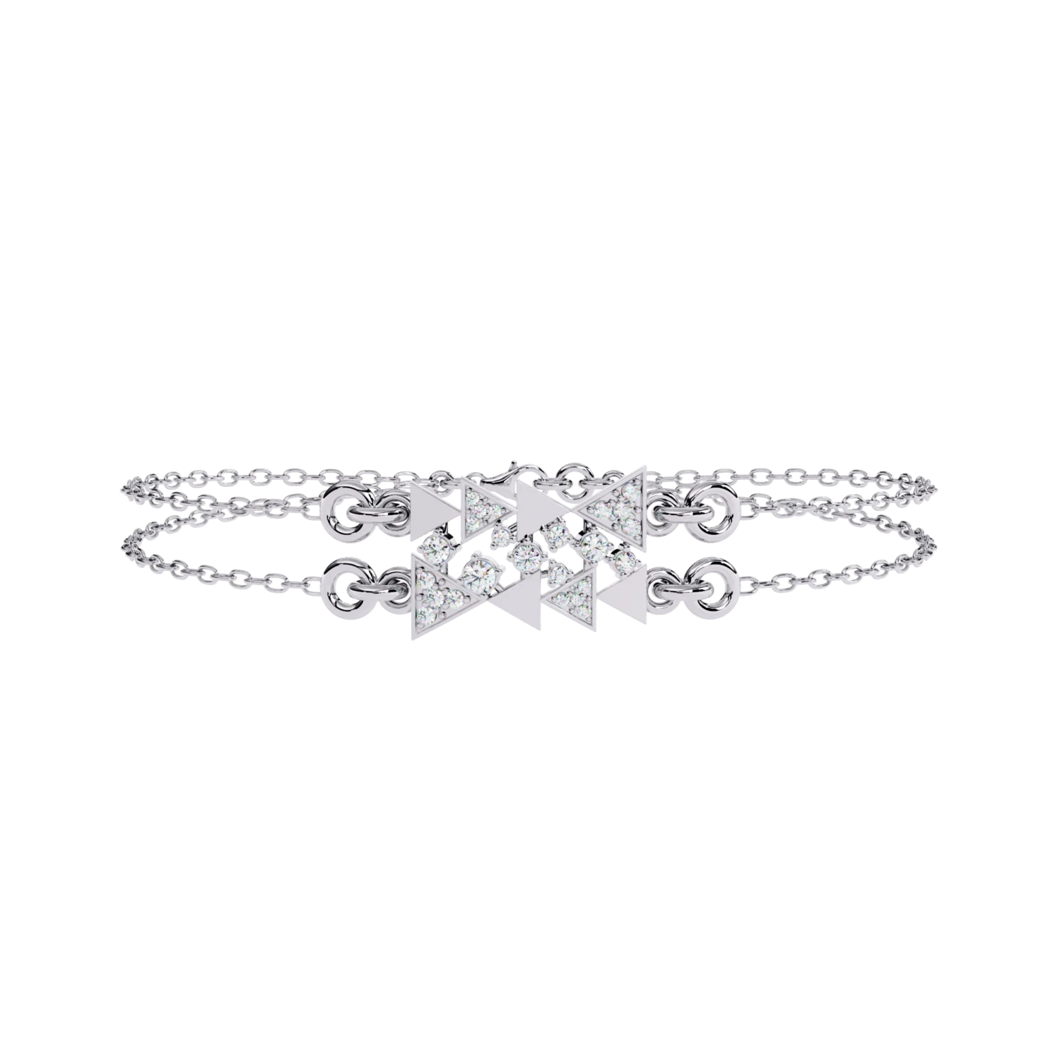 Interlocked Triangle Bracelet