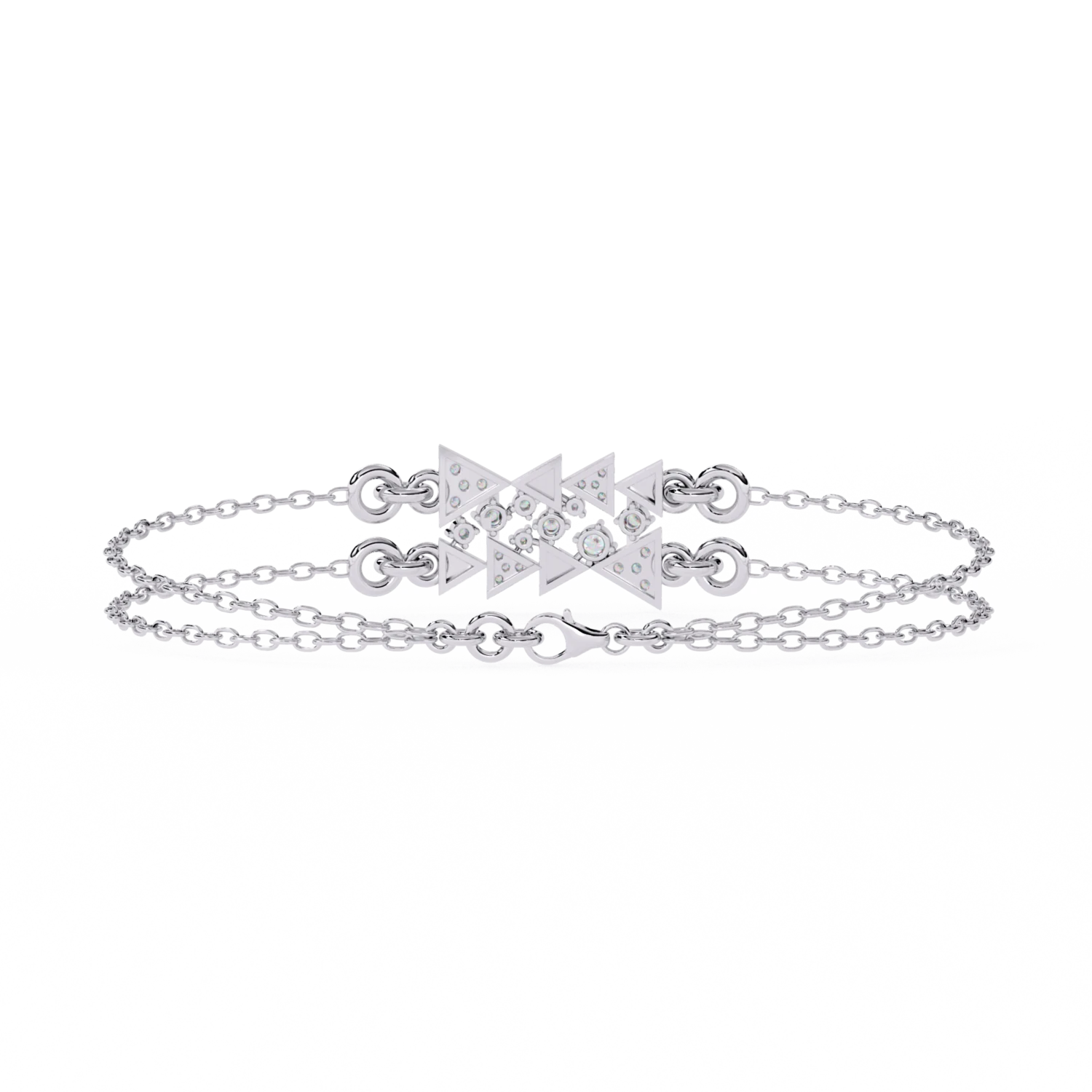 Interlocked Triangle Bracelet