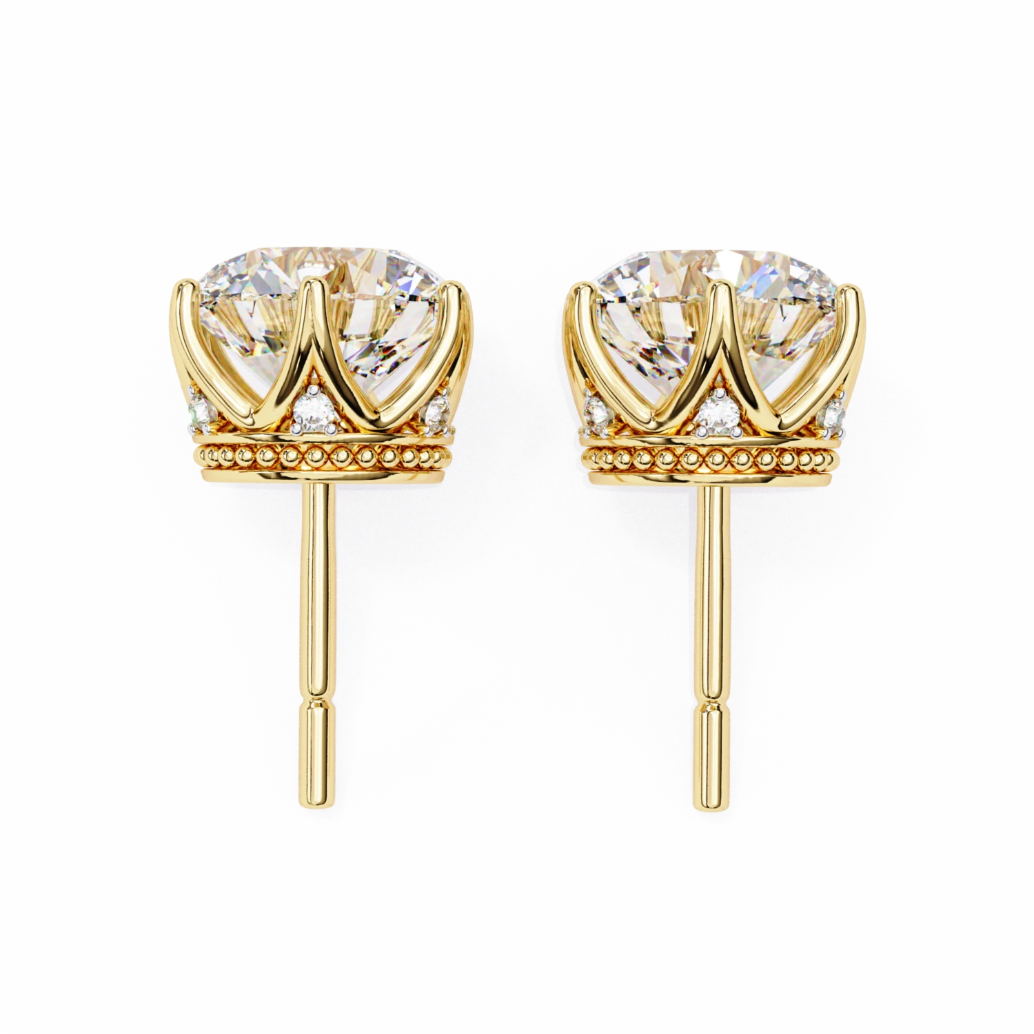 Crescent Solitaire Stud