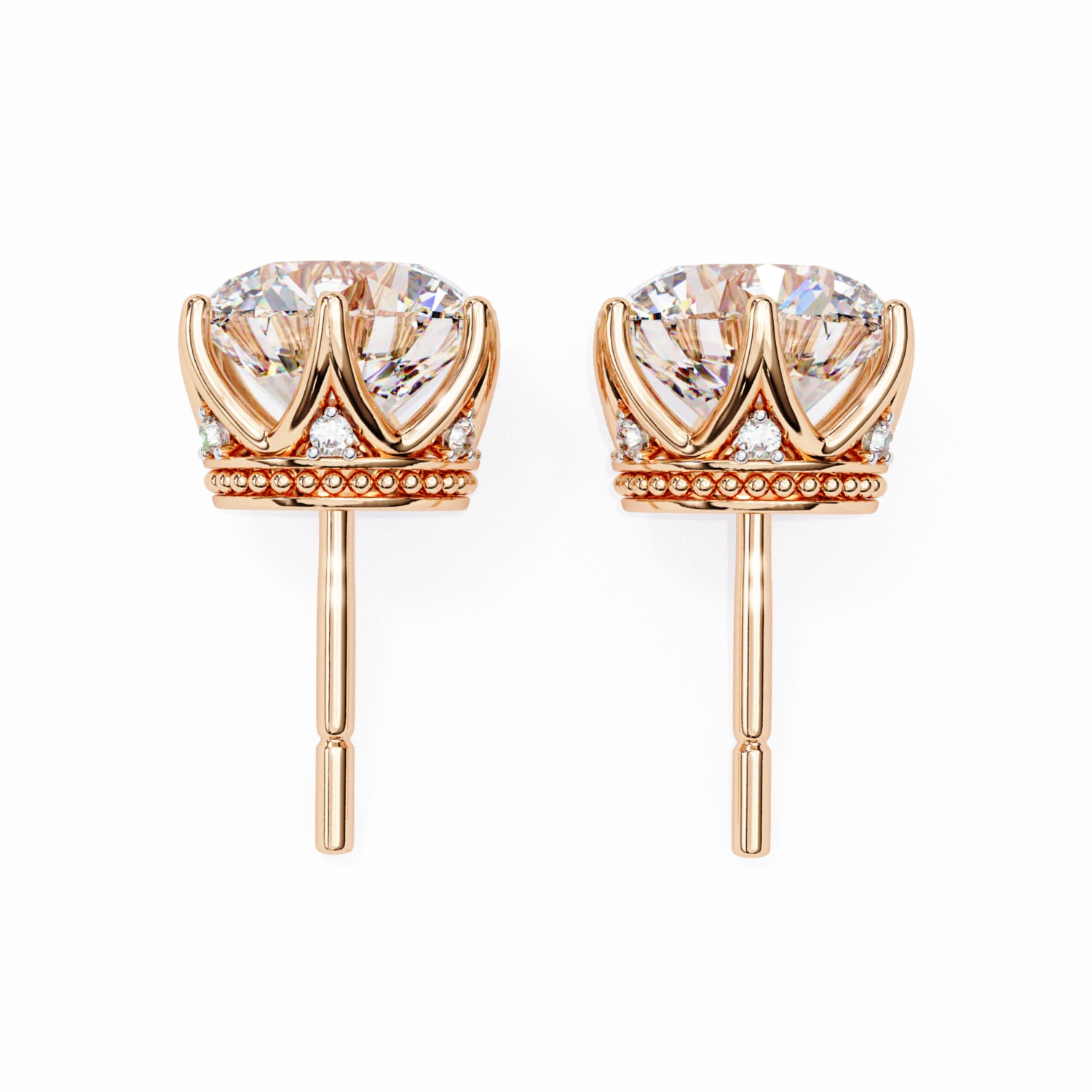 Crescent Solitaire Stud