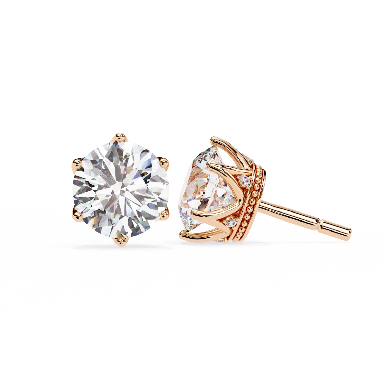 Crescent Solitaire Stud
