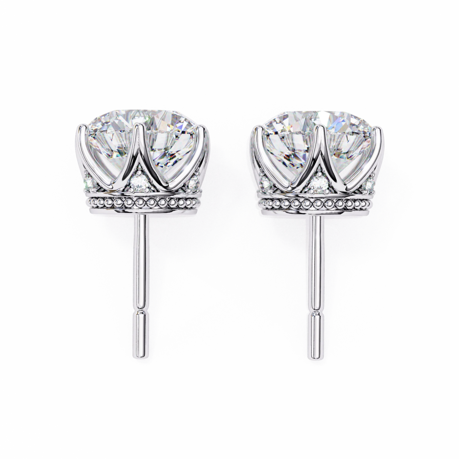 Crescent Solitaire Stud