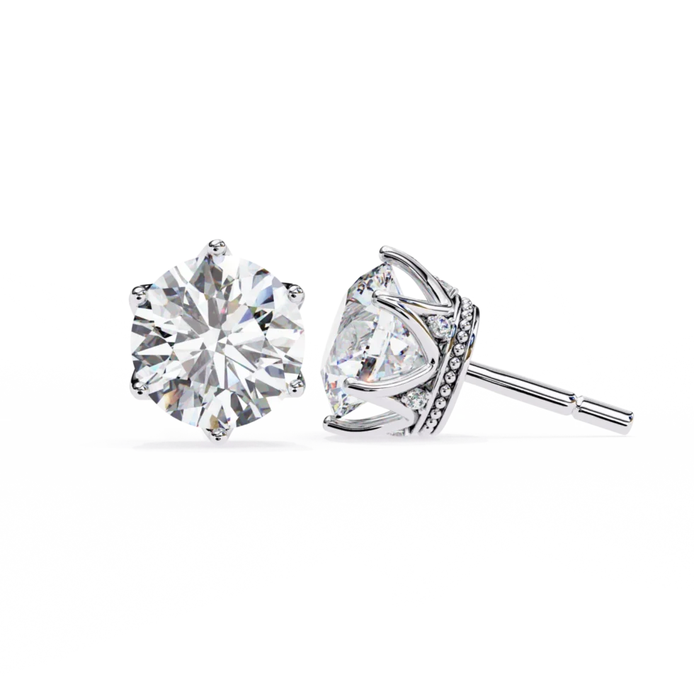 Crescent Solitaire Stud