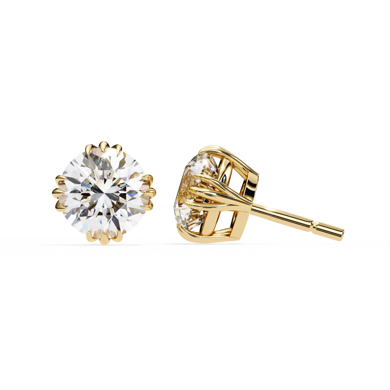 Dual Solitaire Earrings