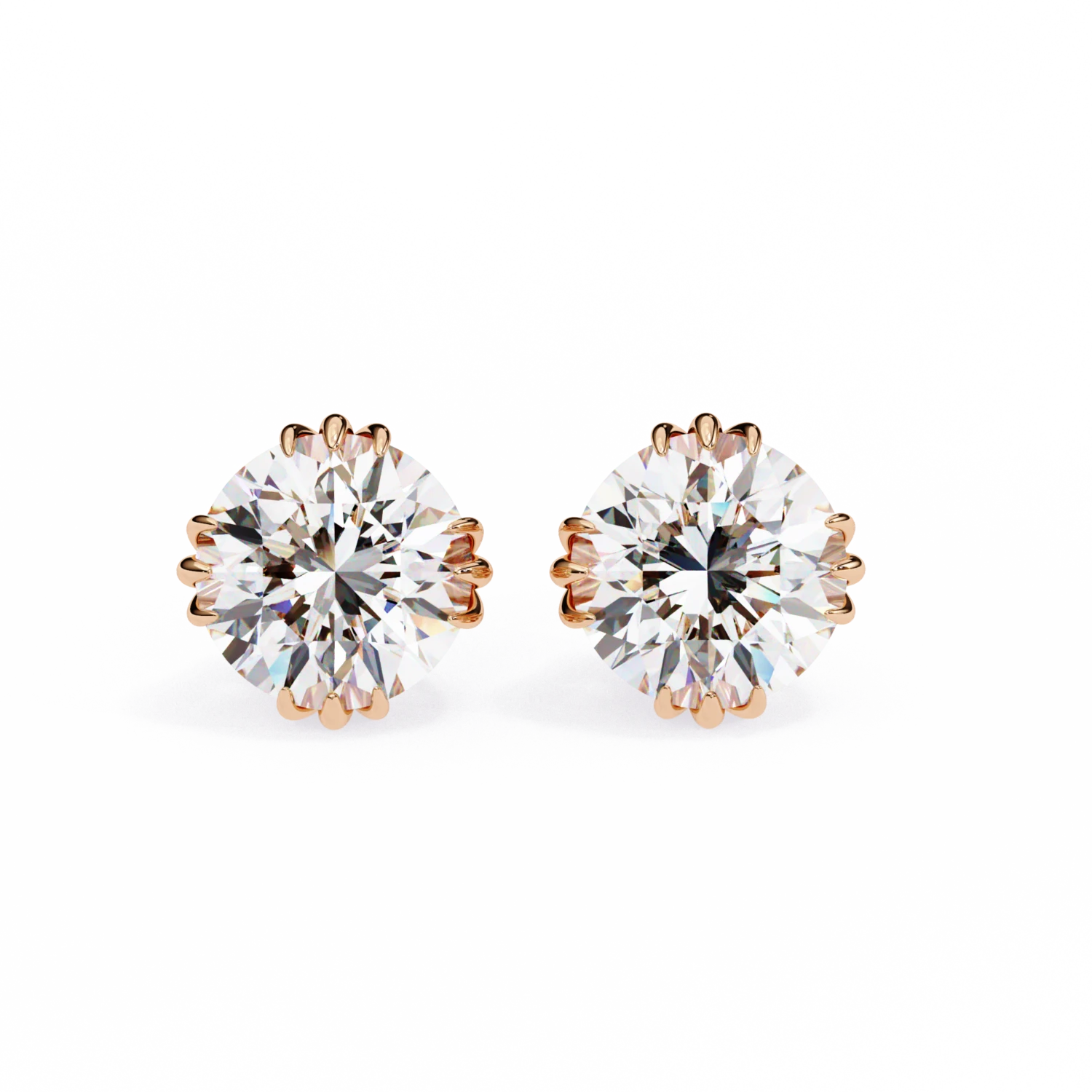 Dual Solitaire Earrings