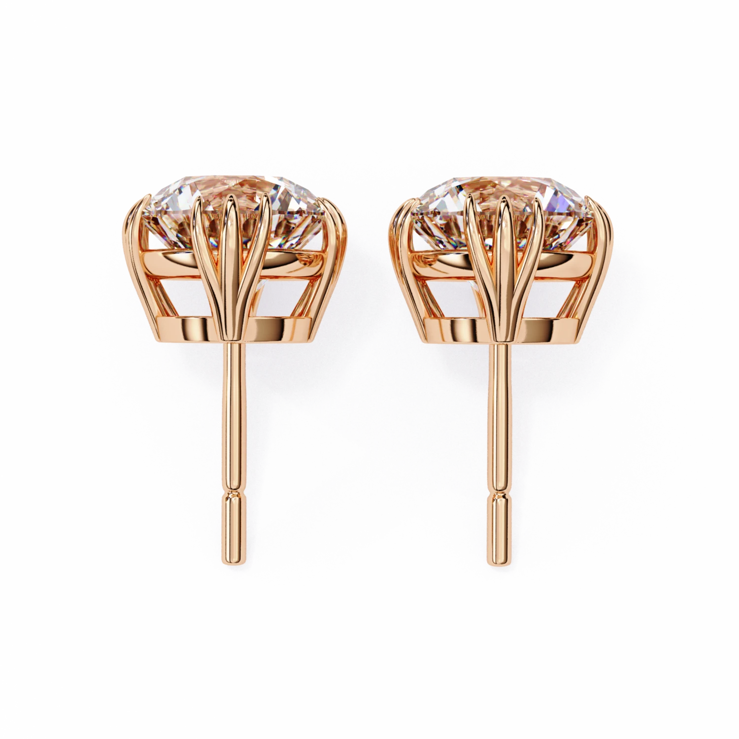 Dual Solitaire Earrings