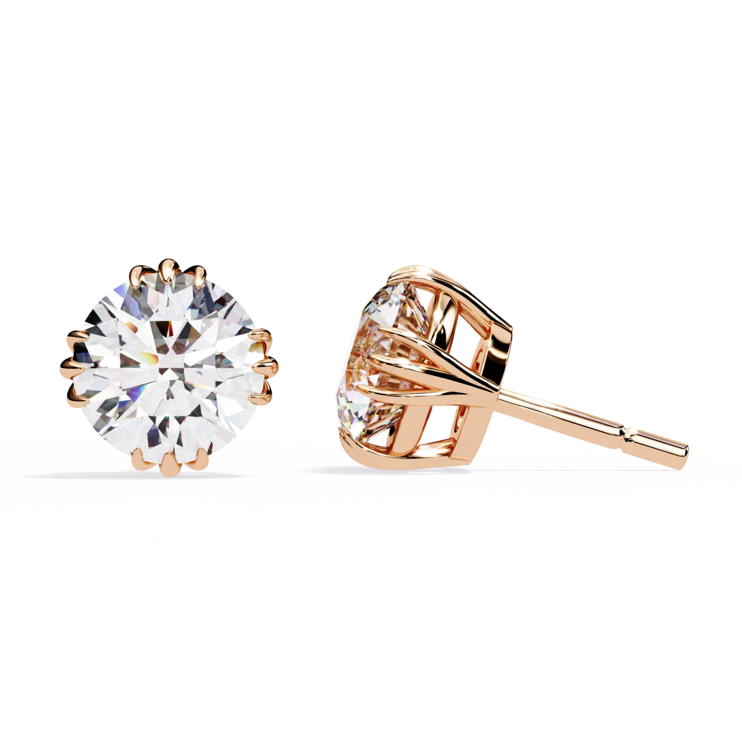 Dual Solitaire Earrings