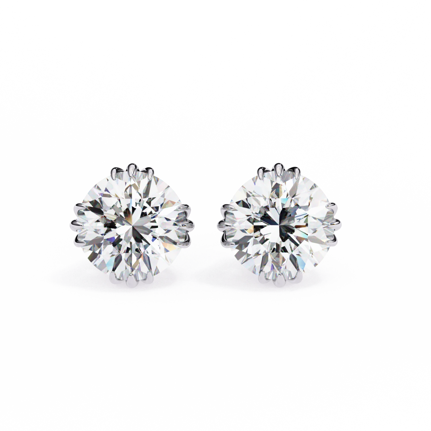 Dual Solitaire Earrings