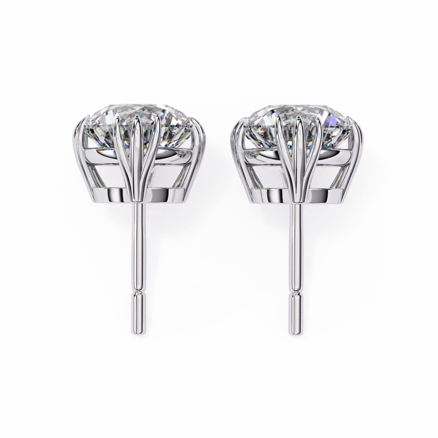 Dual Solitaire Earrings