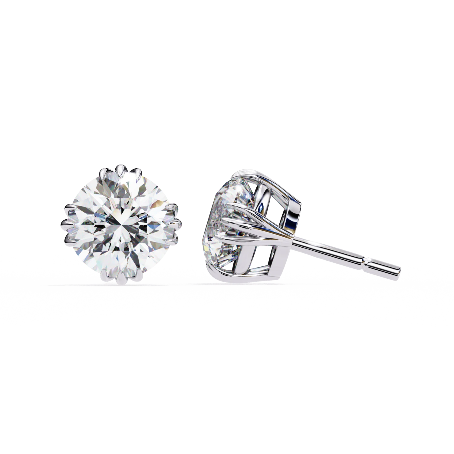 Dual Solitaire Earrings