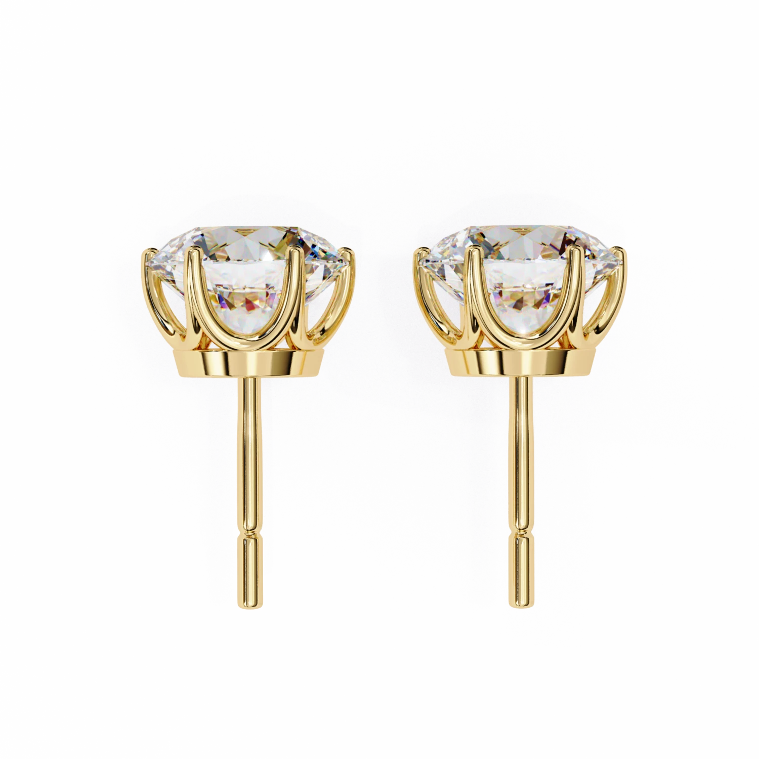 Rectangular Stepcut Solitaire Stud
