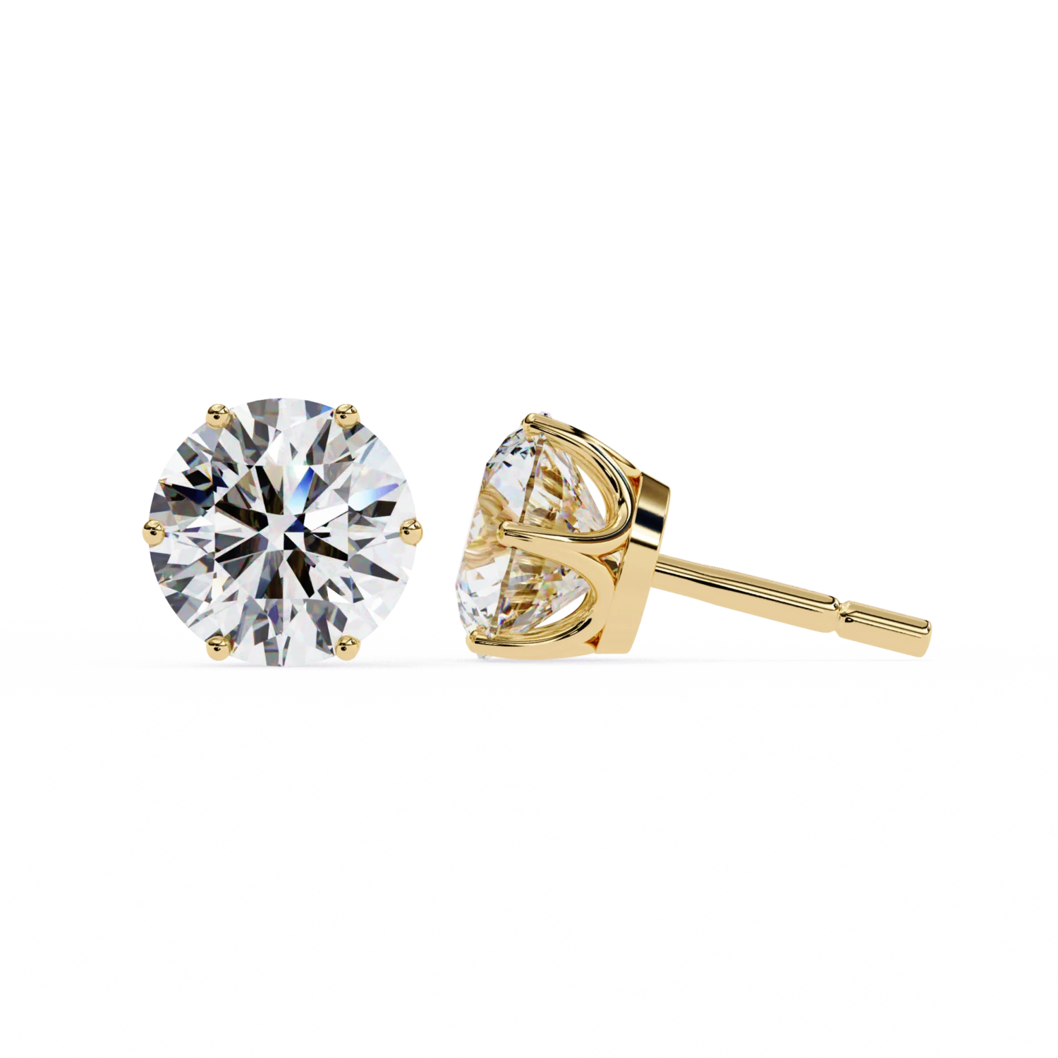 Rectangular Stepcut Solitaire Stud