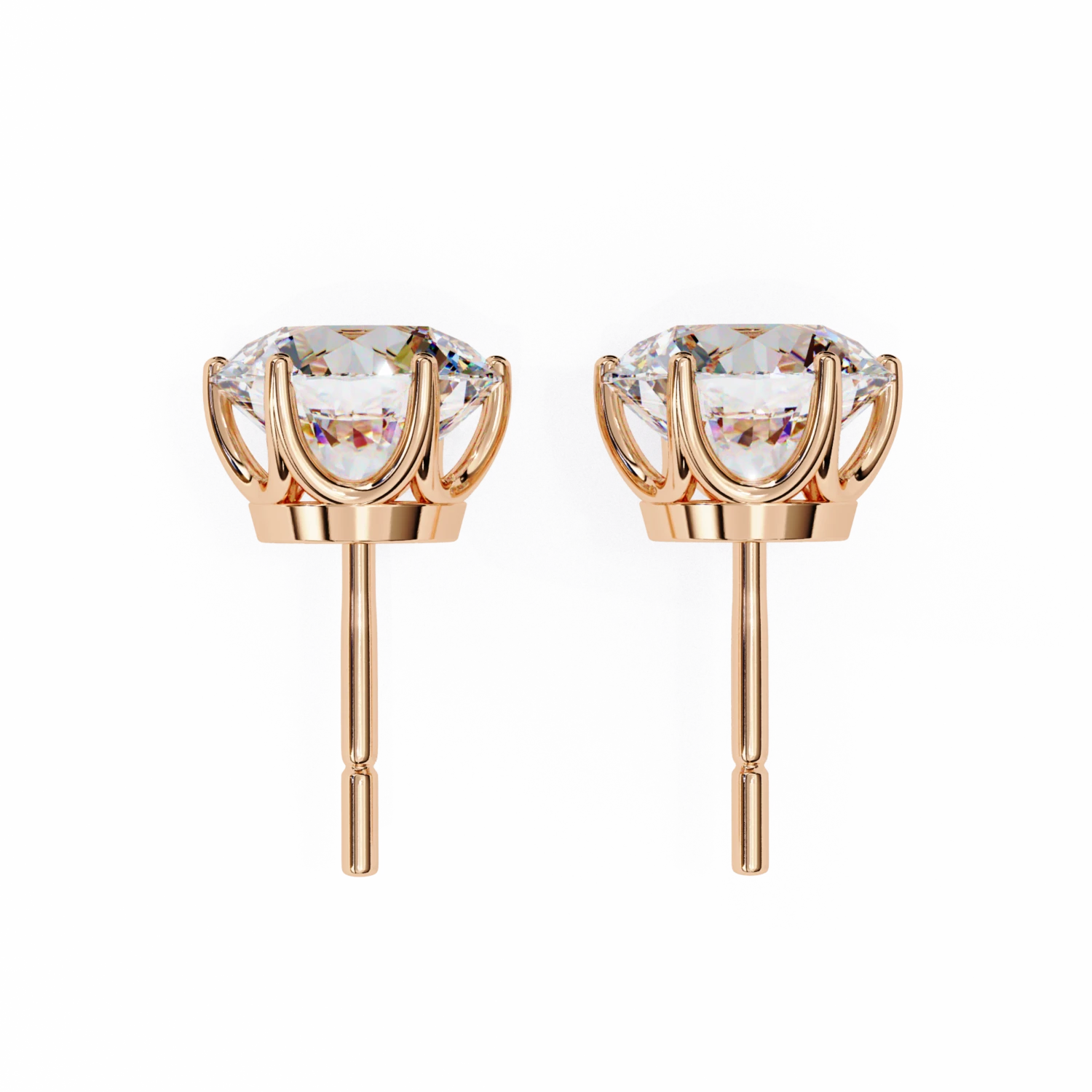Rectangular Stepcut Solitaire Stud