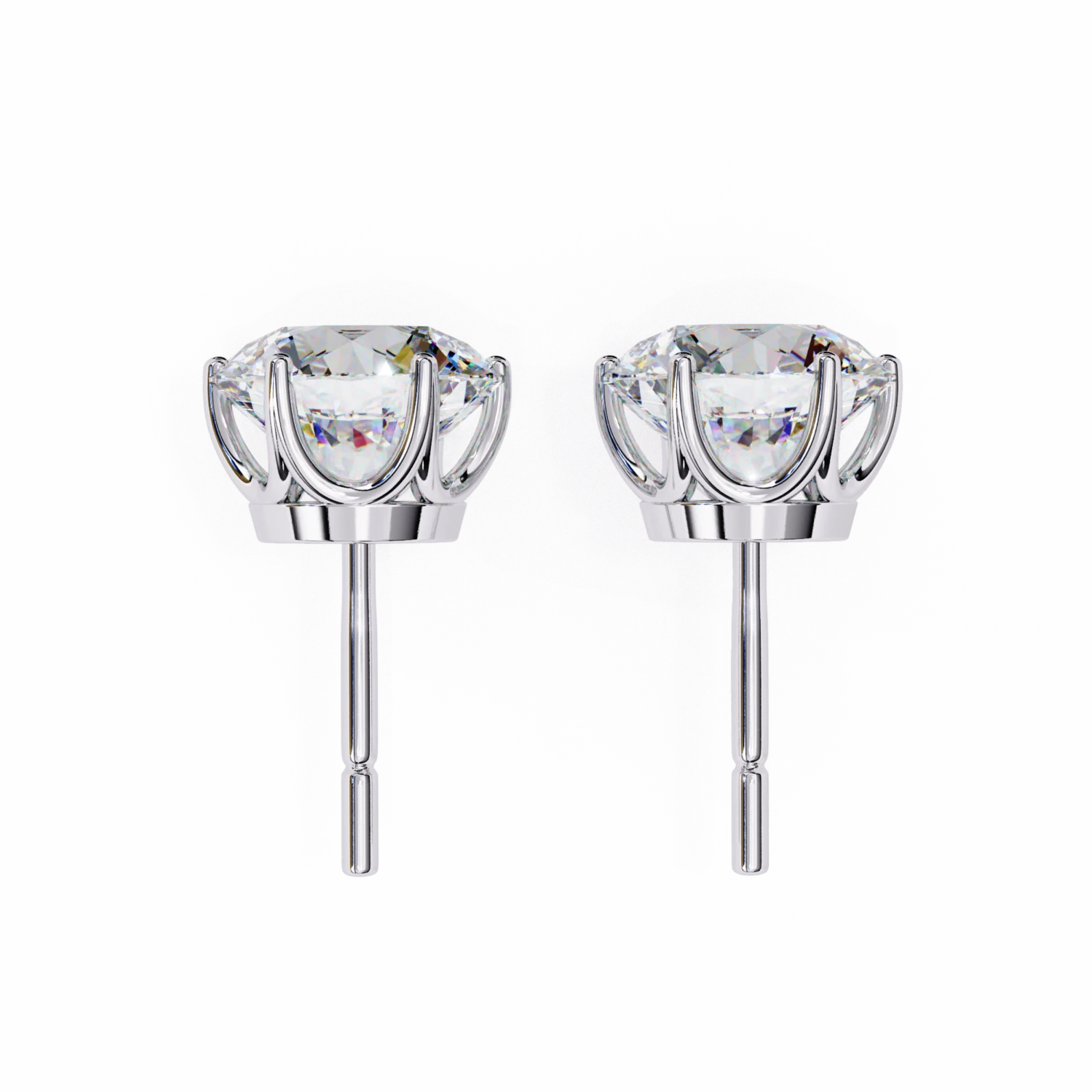 Rectangular Stepcut Solitaire Stud