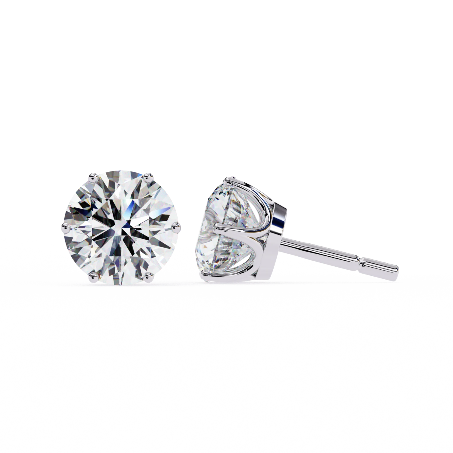 Rectangular Stepcut Solitaire Stud