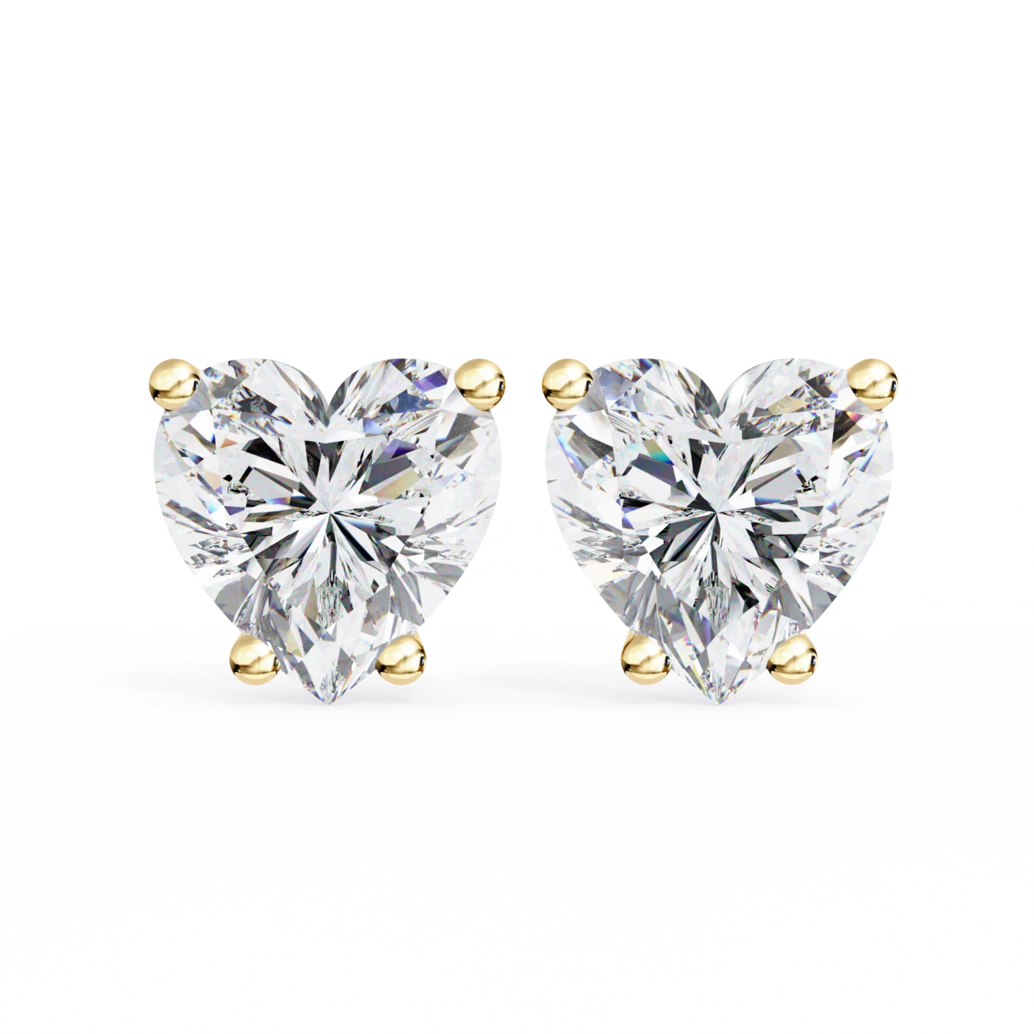 Forever Heart Diamond Stud Earrings (Solitaire Prices Separate) 1 Forever Heart Diamond Stud Earrings